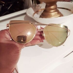 Rose gold iridescent sunglasses (ADD ON ITEM)